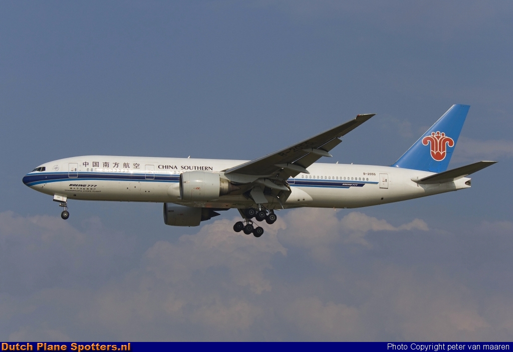 B-2055 Boeing 777-200 China Southern by peter van maaren