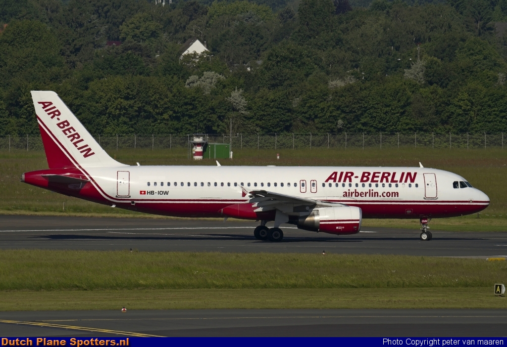 HB-IOW Airbus A320 Belair (Air Berlin) by peter van maaren
