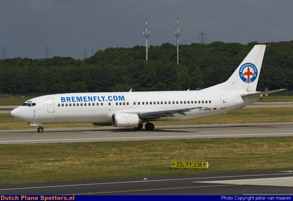 D-ABRE Boeing 737-400 Bremenfly by peter van maaren