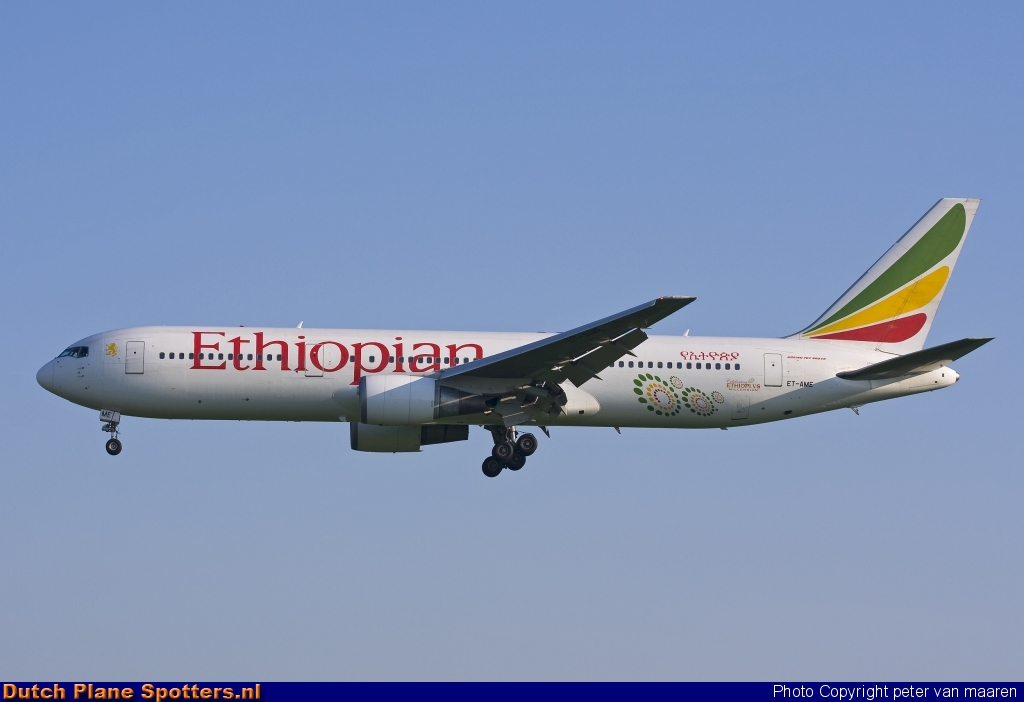 ET-AME Boeing 767-300 Ethiopian Airlines by peter van maaren