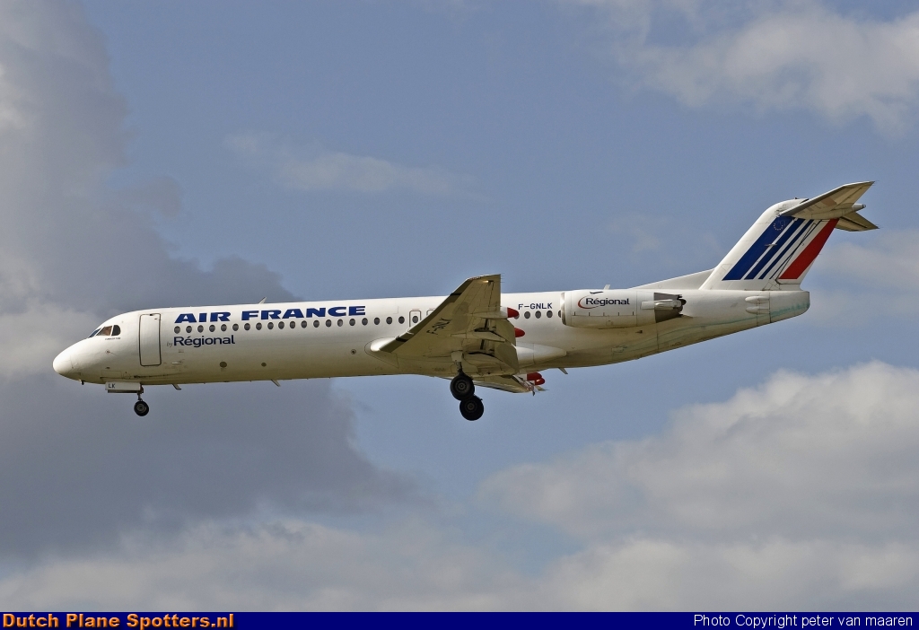 F-GNLK Fokker 100 Régional (Air France) by peter van maaren