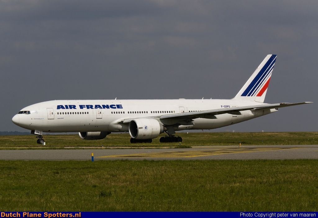 F-GSPO Boeing 777-200 Air France by peter van maaren