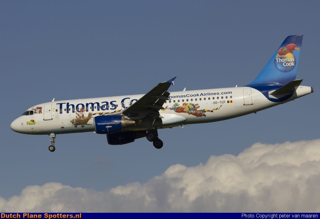 OO-TCP Airbus A320 Thomas Cook by peter van maaren