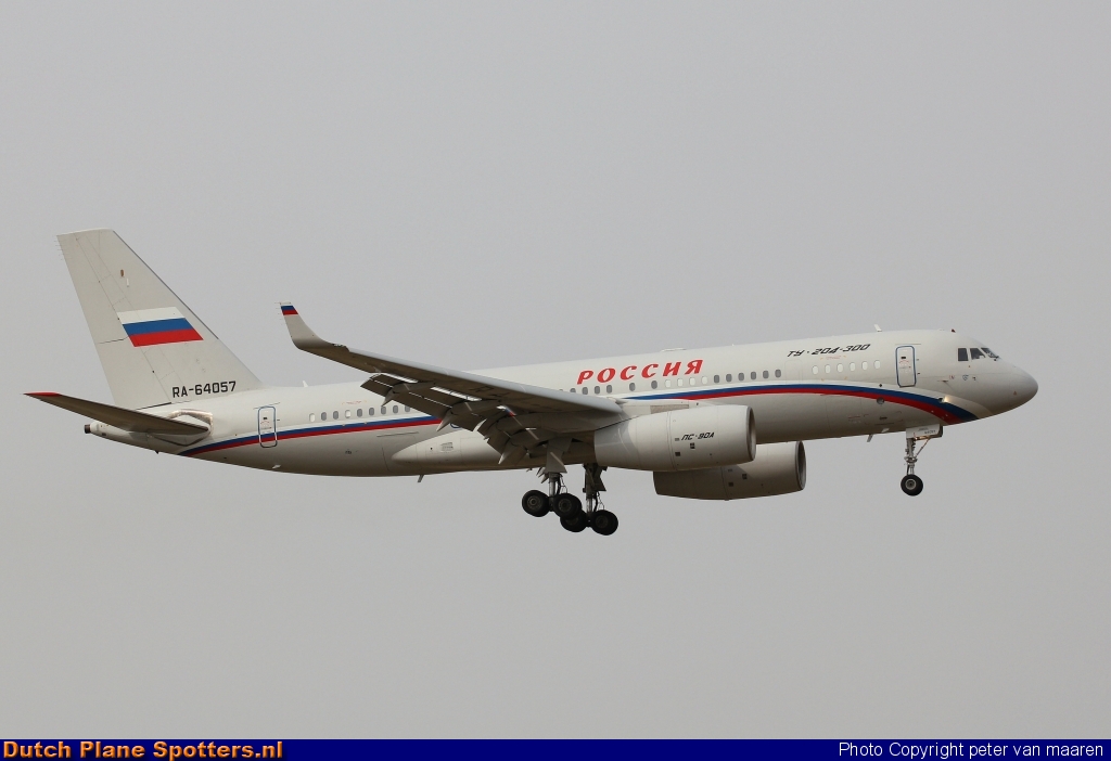 RA-64057 Tupolev Tu-204 Rossiya State Transport by peter van maaren