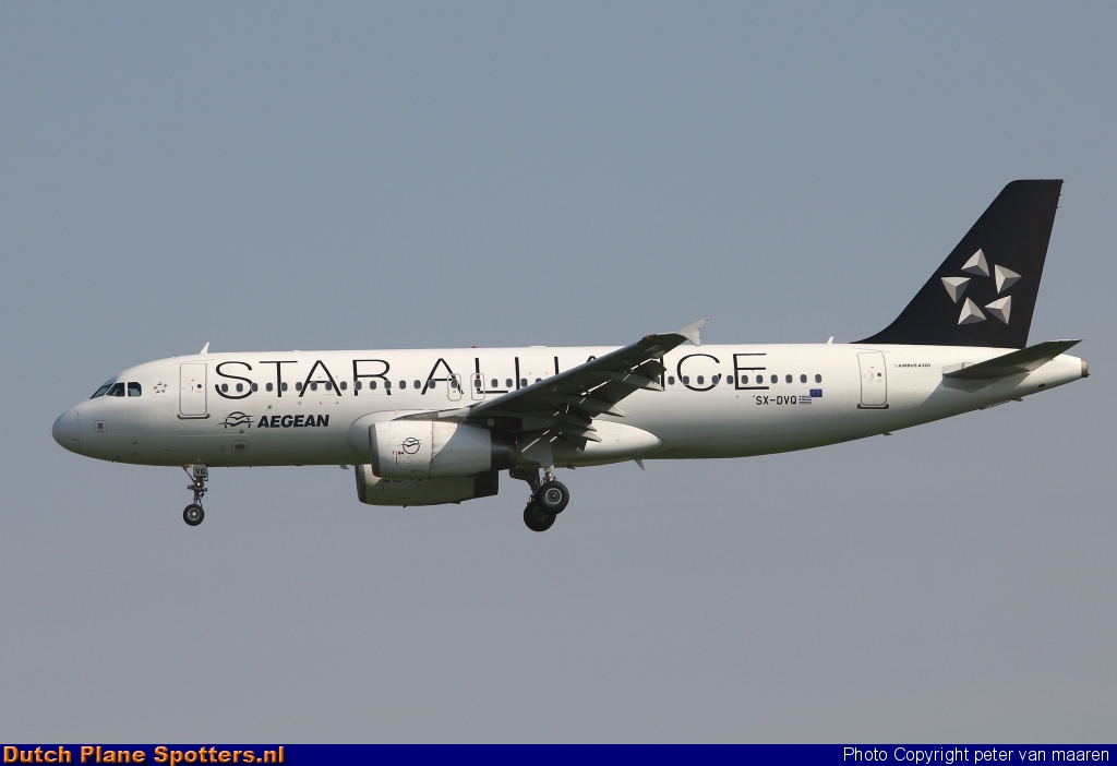 SX-DVQ Airbus A320 Aegean Airlines by peter van maaren
