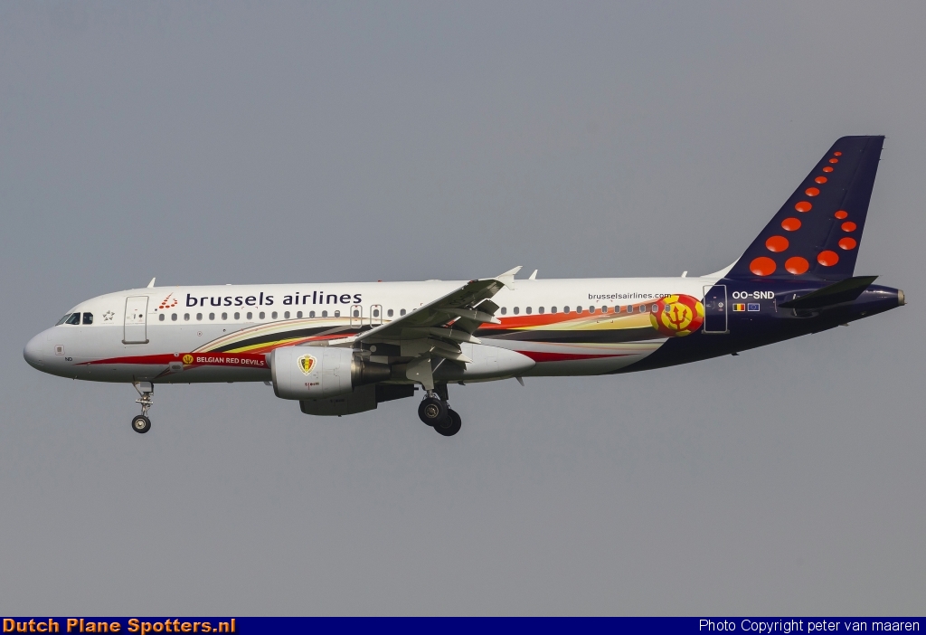 OO-SND Airbus A320 Brussels Airlines by peter van maaren