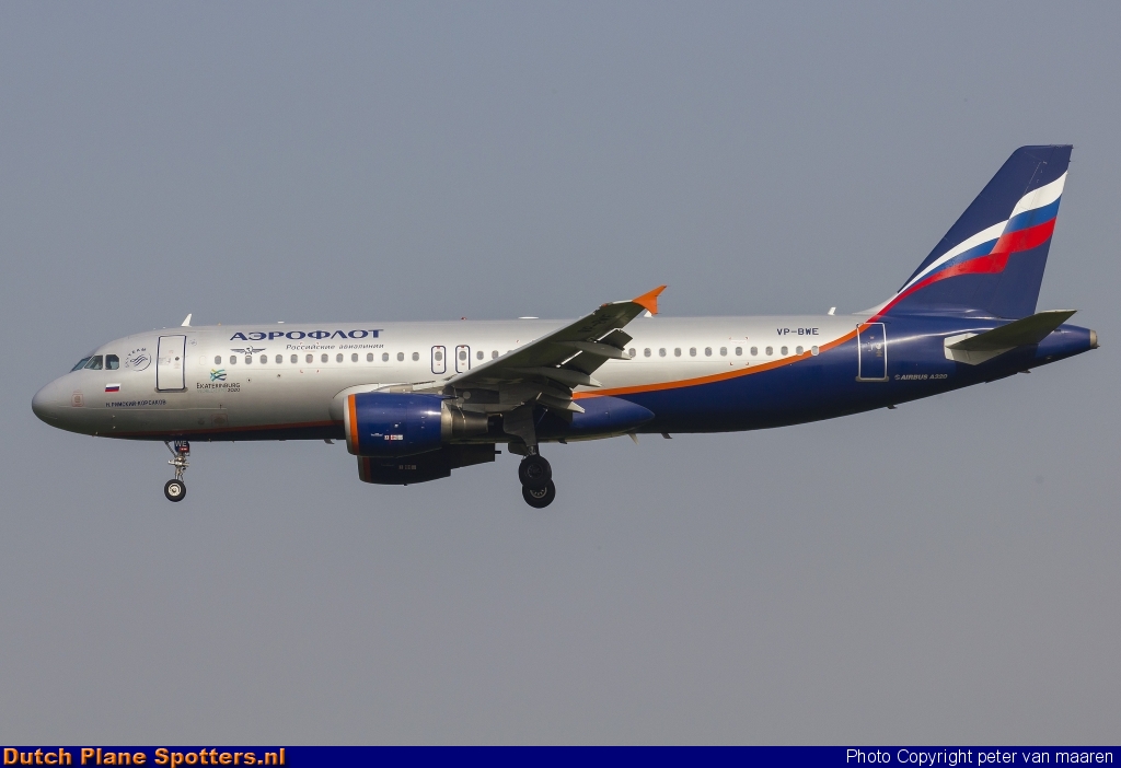 VP-BWE Airbus A320 Aeroflot - Russian Airlines by peter van maaren