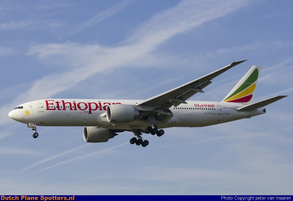 ET-ANO Boeing 777-200 Ethiopian Airlines by peter van maaren