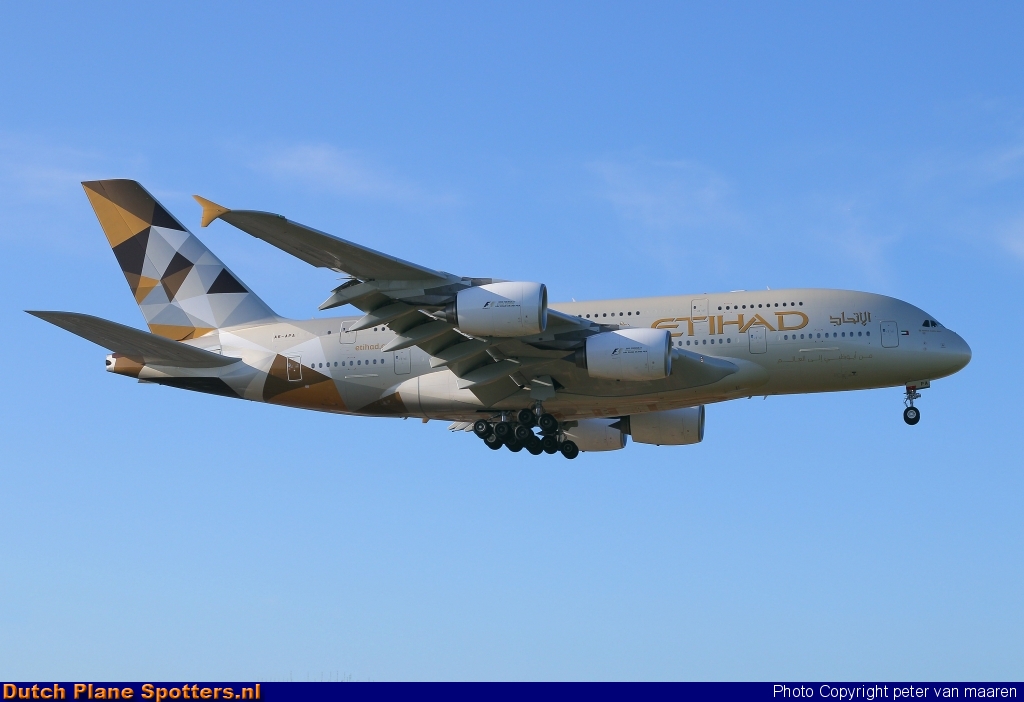 A6-APA Airbus A380-800 Etihad by peter van maaren