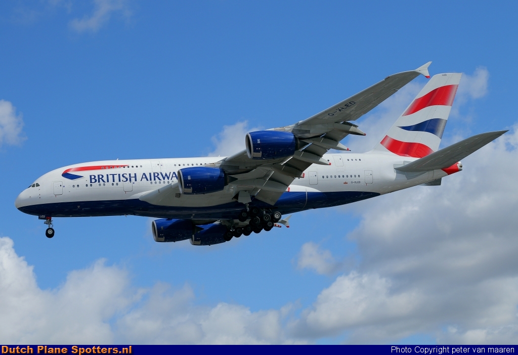G-XLED Airbus A380-800 British Airways by peter van maaren