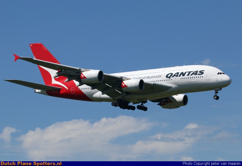 VH-OQC Airbus A380-800 Qantas by peter van maaren
