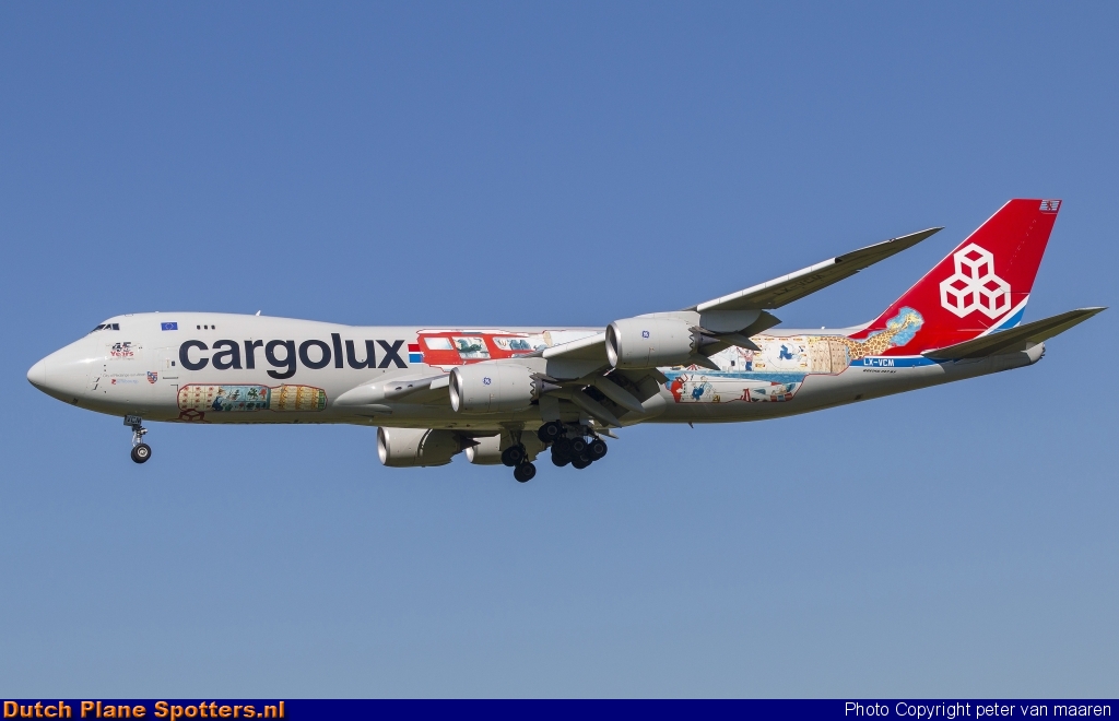 LX-VCM Boeing 747-8 Cargolux by peter van maaren