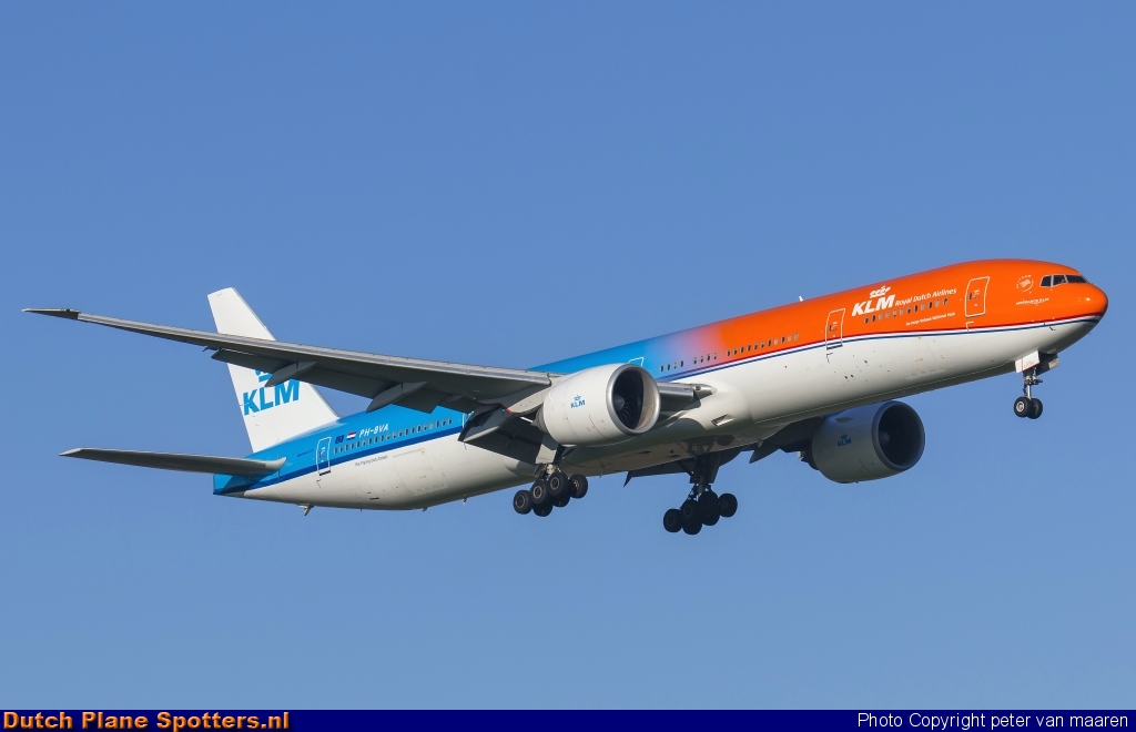 PH-BVA Boeing 777-300 KLM Royal Dutch Airlines by peter van maaren