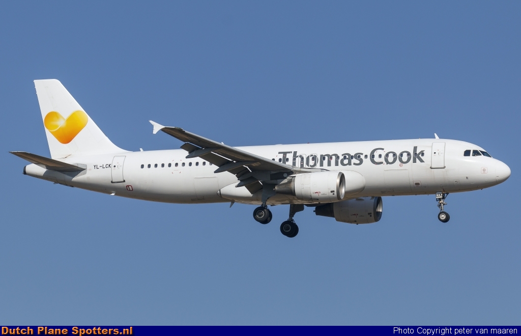 YL-LCK Airbus A320 Thomas Cook by peter van maaren