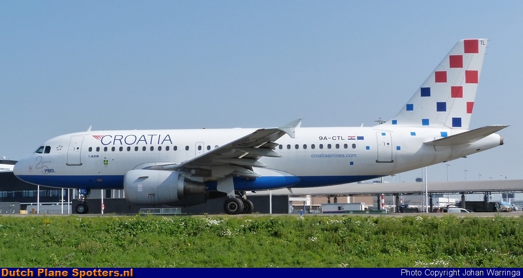 9A-CTL Airbus A319 Croatia Airlines by Johan Warringa