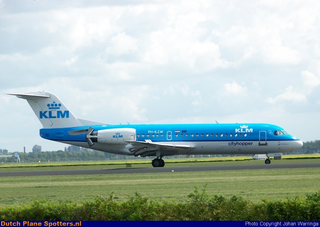 PH-KZW Fokker 70 KLM Cityhopper by Johan Warringa