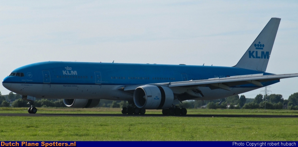 PH-BQA Boeing 777-200 KLM Royal Dutch Airlines by Robert hubach