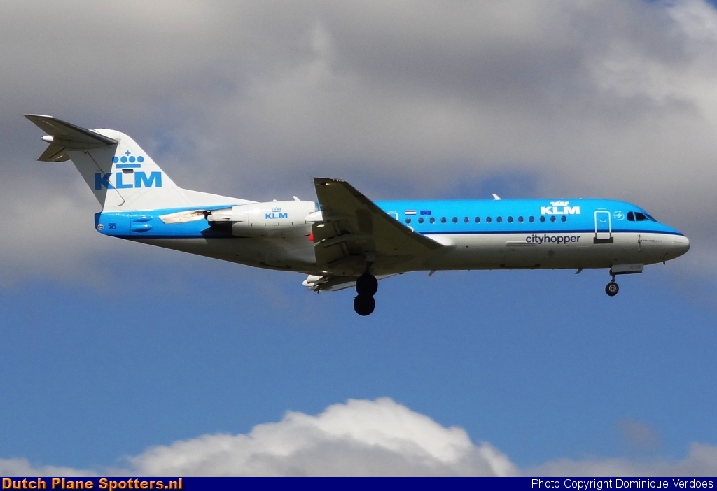 PH-KZL Fokker 70 KLM Cityhopper by Dominique Verdoes