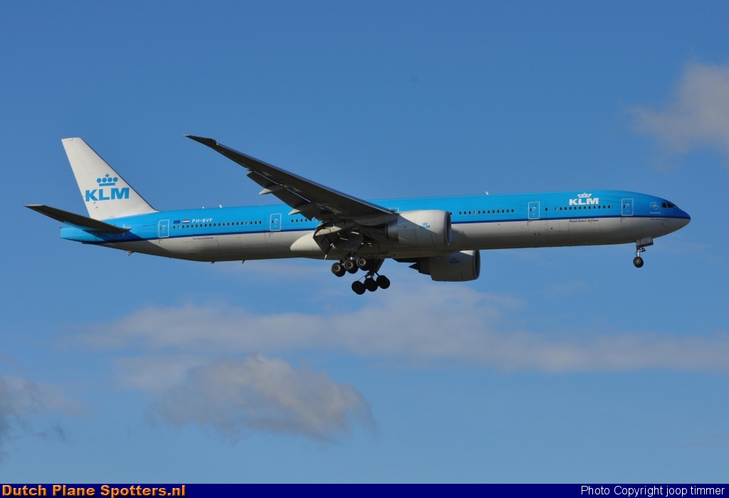 PH-BVF Boeing 777-300 KLM Royal Dutch Airlines by joop timmer
