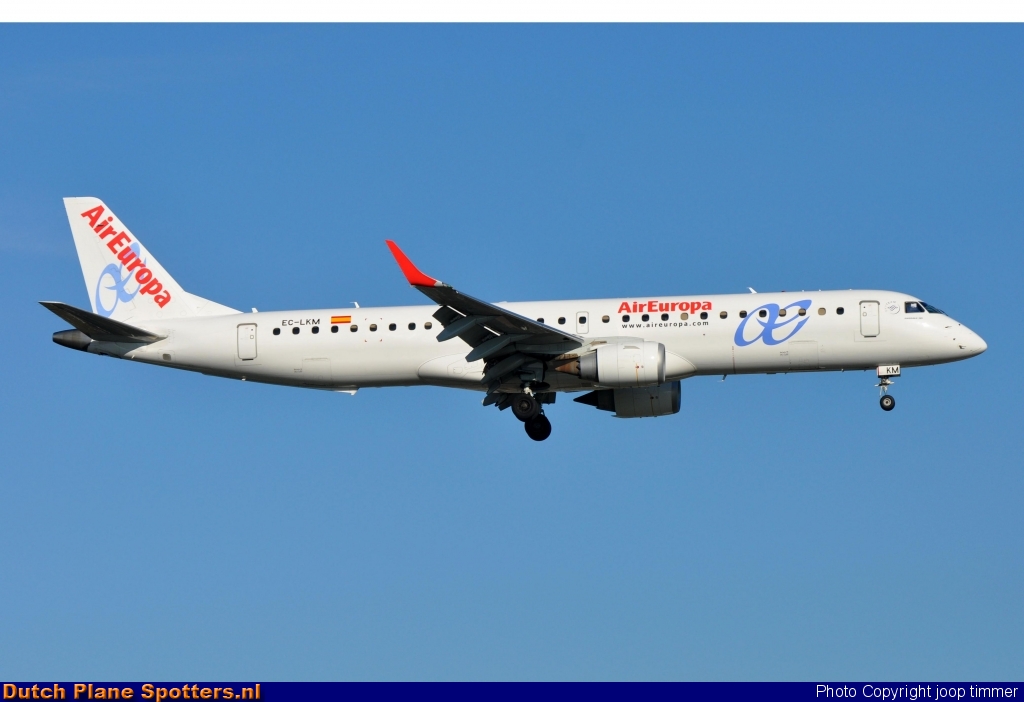 EC-LKM Embraer 195 Air Europa by joop timmer