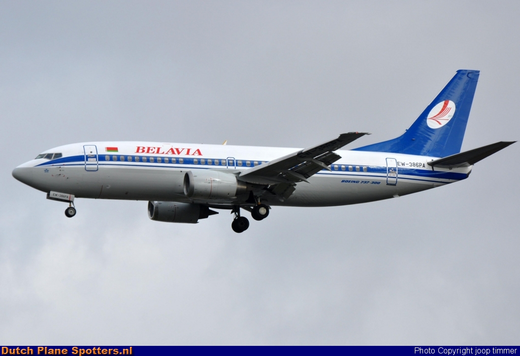 EW-386PA Boeing 737-300 Belavia Belarusian Airlines by joop timmer