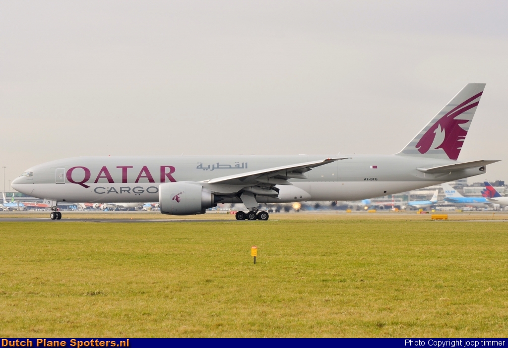 A7-BFG Boeing 777-F Qatar Airways Cargo by joop timmer