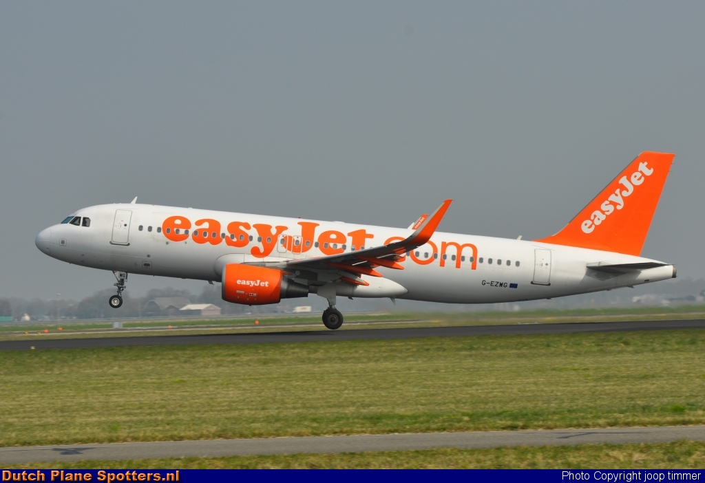 G-EZWG Airbus A320 easyJet by joop timmer
