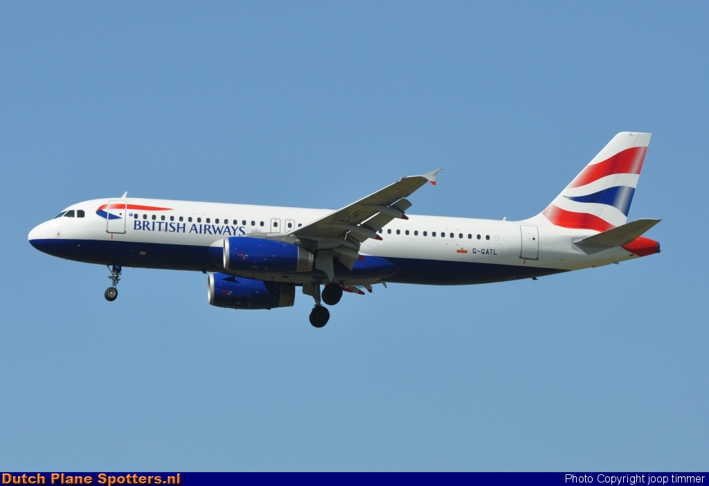 G-GATL Airbus A320 British Airways by joop timmer