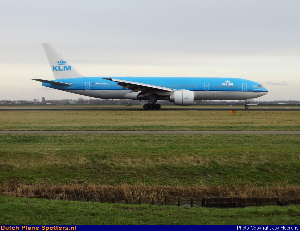 PH-BQD Boeing 777-200 KLM Royal Dutch Airlines by Jay Heerens