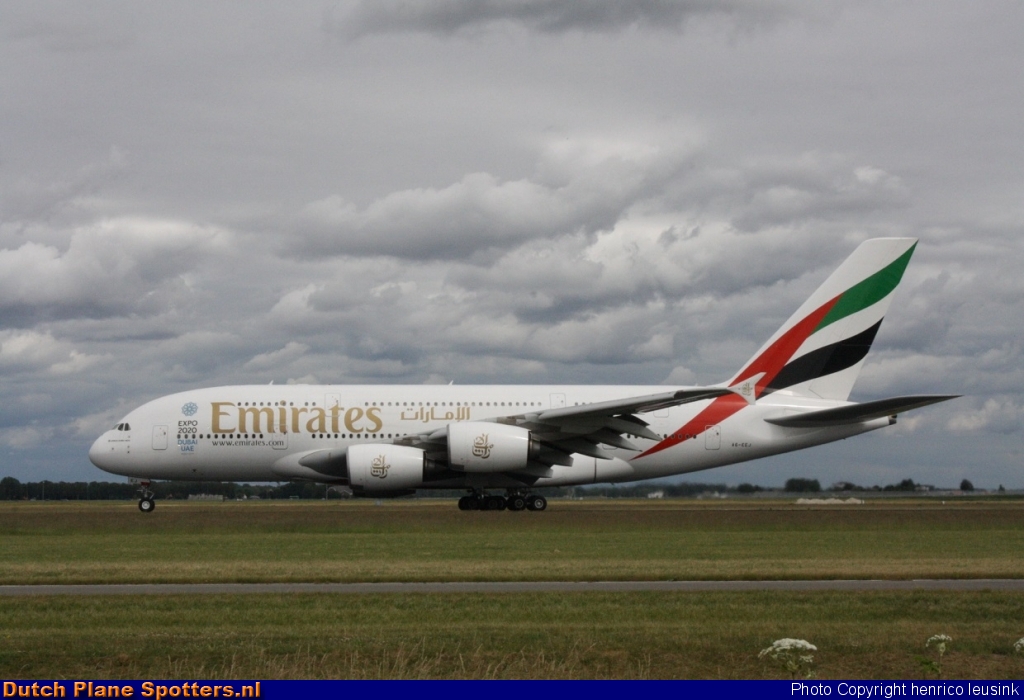 A6-EEJ Airbus A380-800 Emirates by Rick Schönhage