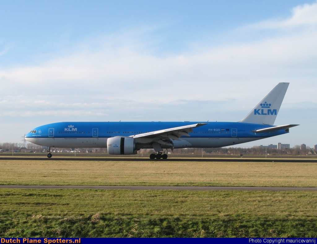 PH-BQD Boeing 777-200 KLM Royal Dutch Airlines by mauricevanrij