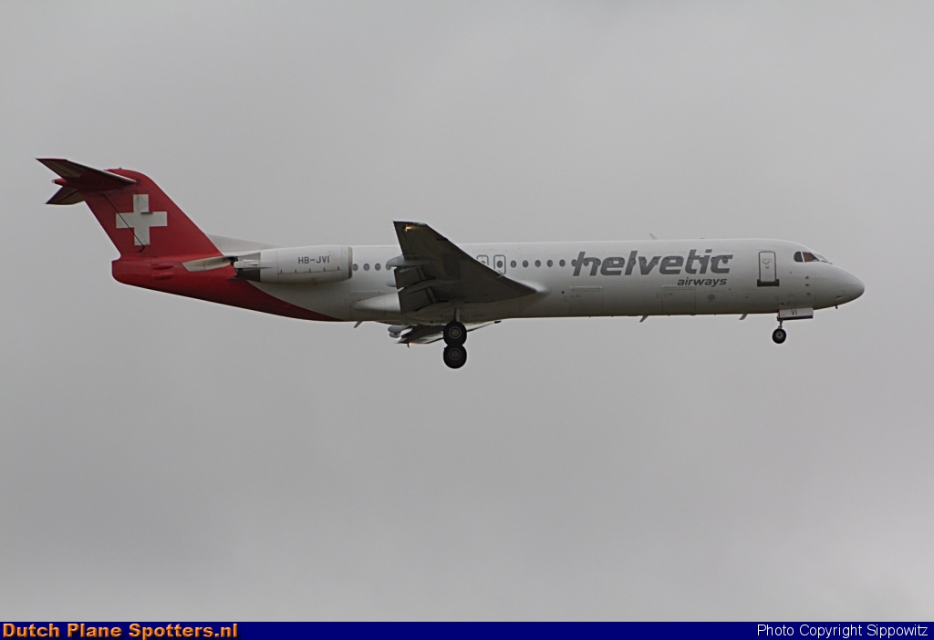 HB-JVI Fokker 100 Helvetic Airways by Sippowitz