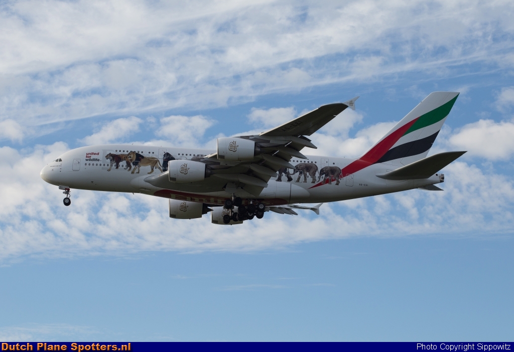 A6-EEI Airbus A380-800 Emirates by Sippowitz