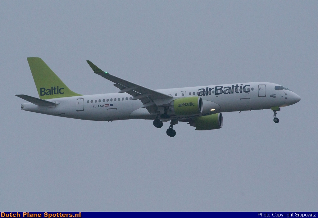 YL-CSA Airbus A220-300 Air Baltic by Sippowitz