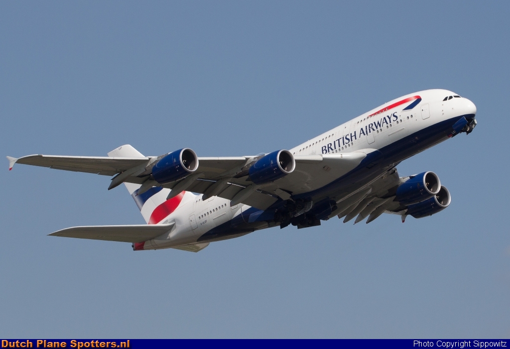 G-XLEF Airbus A380-800 British Airways by Sippowitz