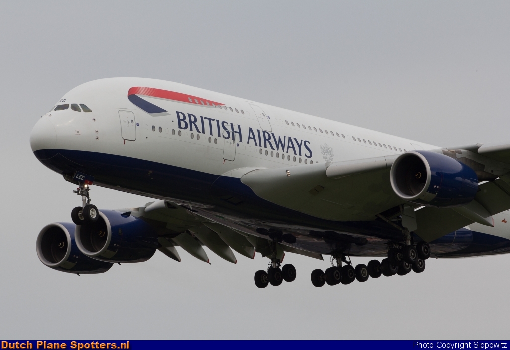 G-XLEC Airbus A380-800 British Airways by Sippowitz