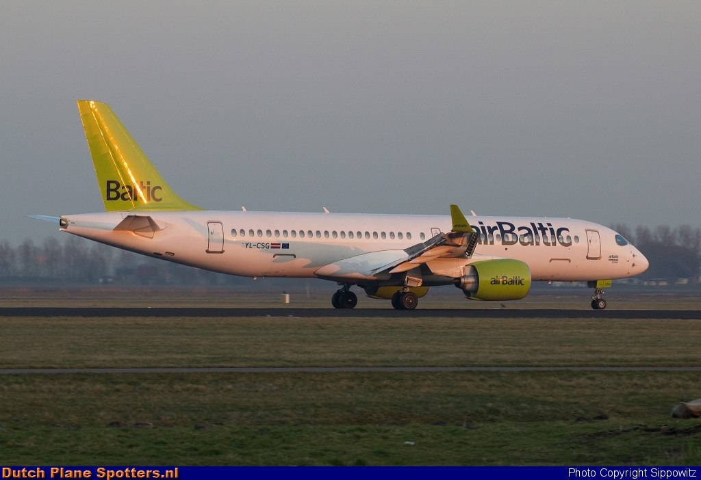 YL-CSG Airbus A220-300 Air Baltic by Sippowitz