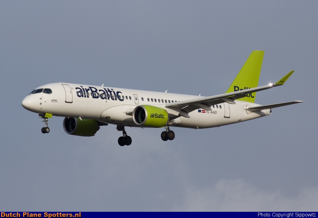 YL-AAO Airbus A220-300 Air Baltic by Sippowitz