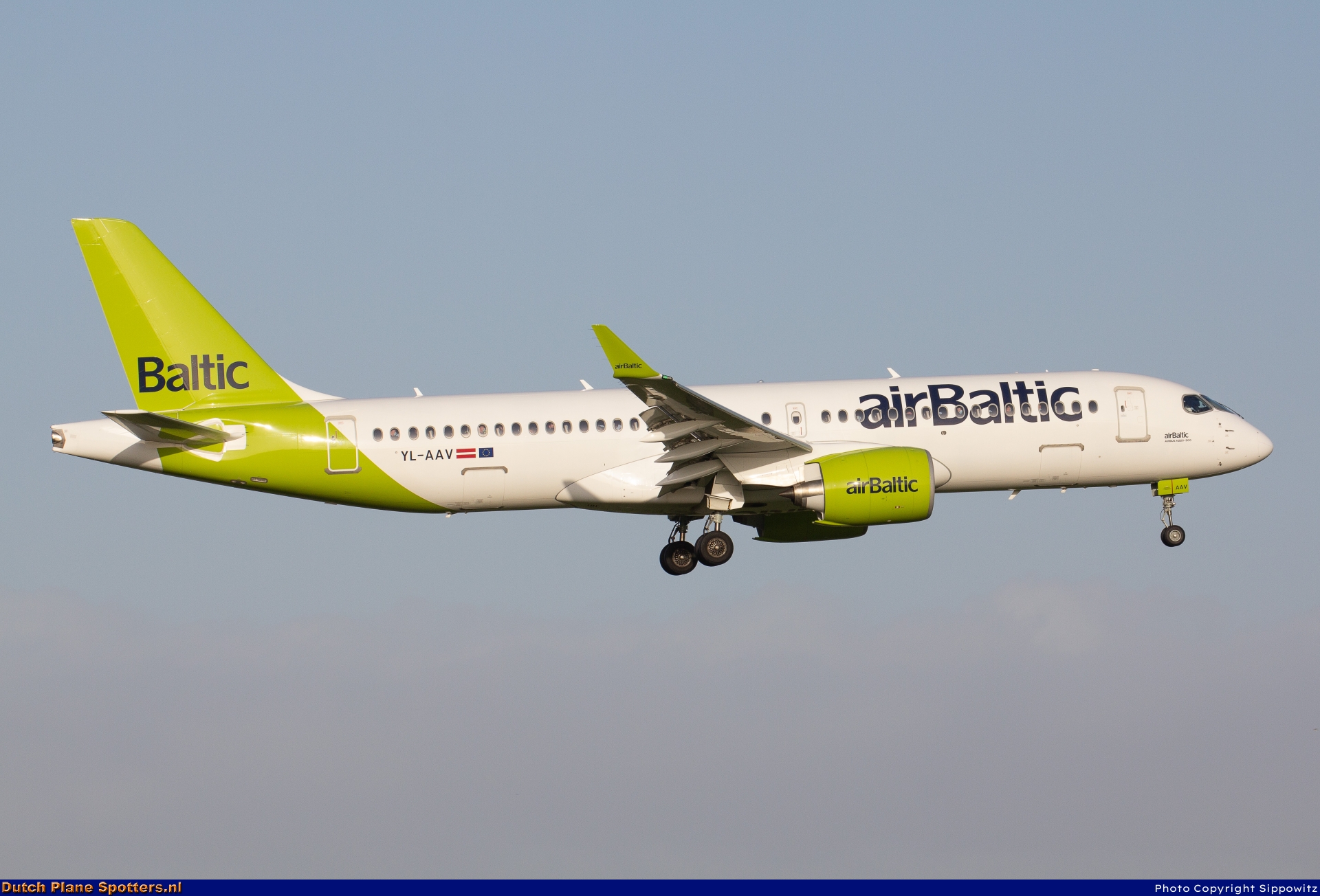 YL-AAV Airbus A220-300 Air Baltic by Sippowitz
