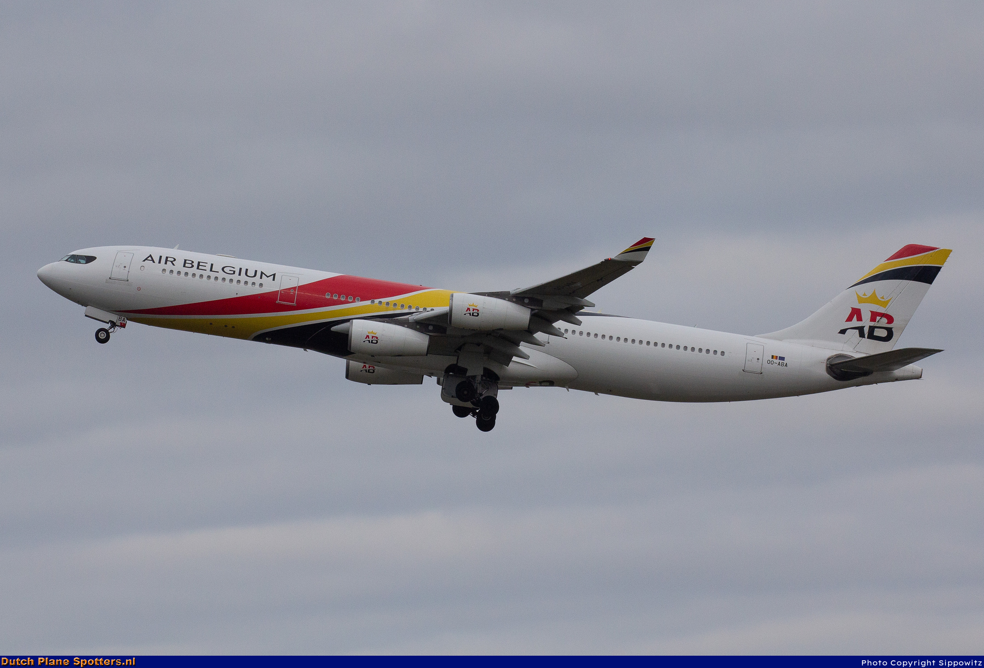 OO-ABA Airbus A340-300 Air Belgium by Sippowitz