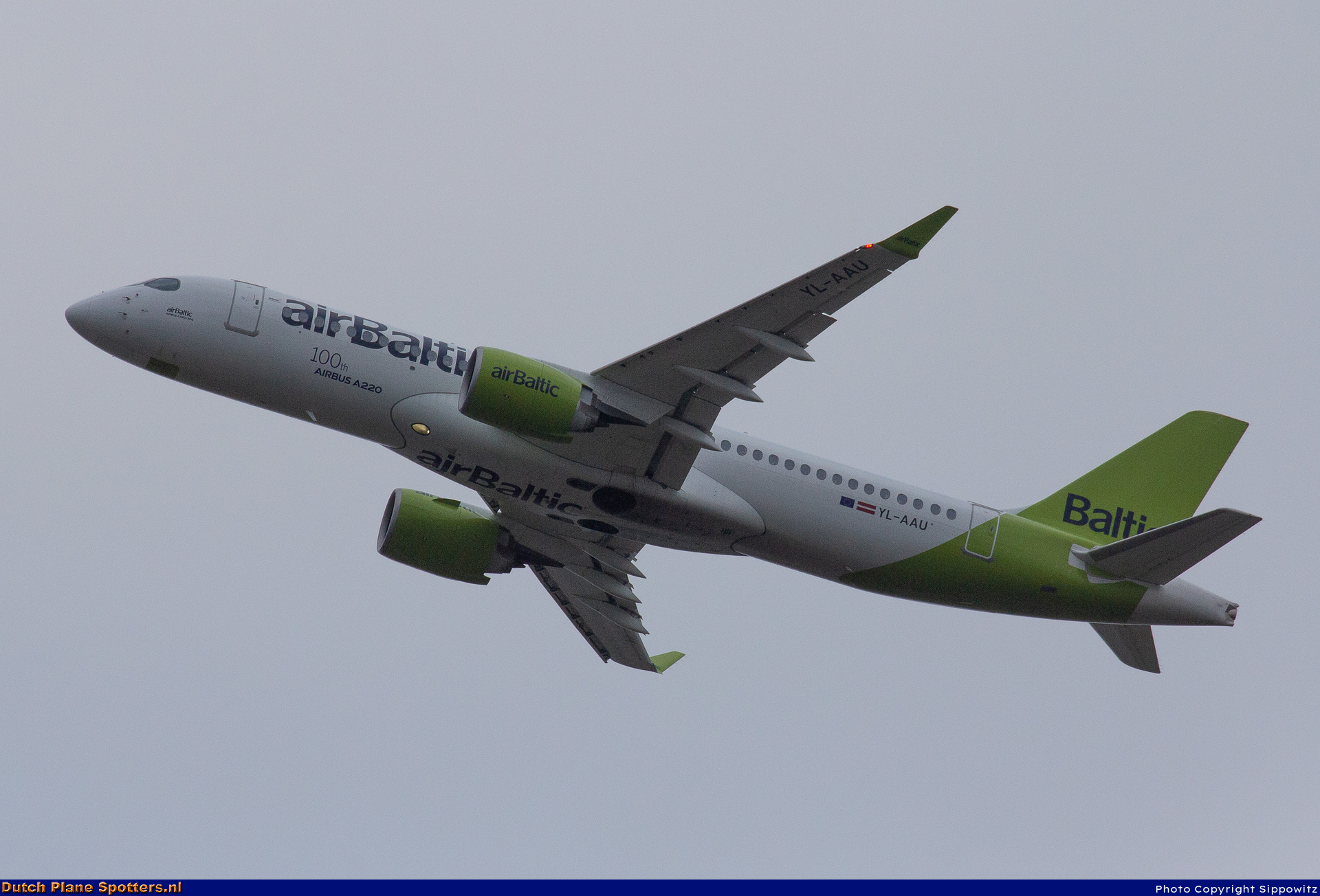 YL-AAU Airbus A220-300 Air Baltic by Sippowitz