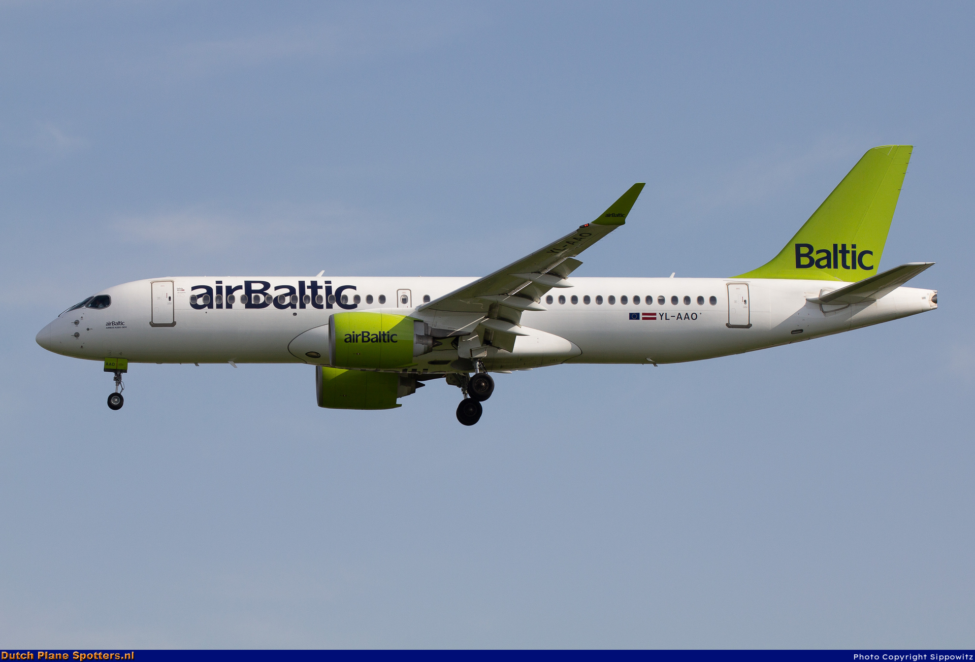 YL-AAO Airbus A220-300 Air Baltic by Sippowitz