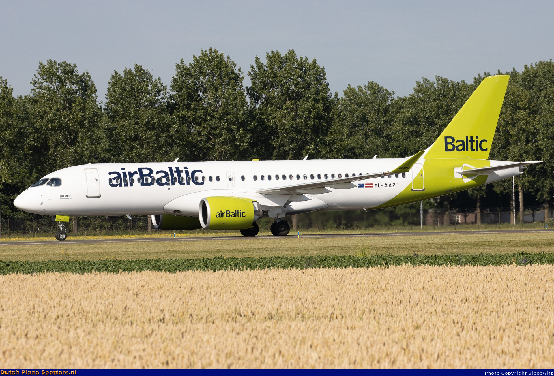 YL-AAZ Airbus A220-300 Air Baltic by Sippowitz