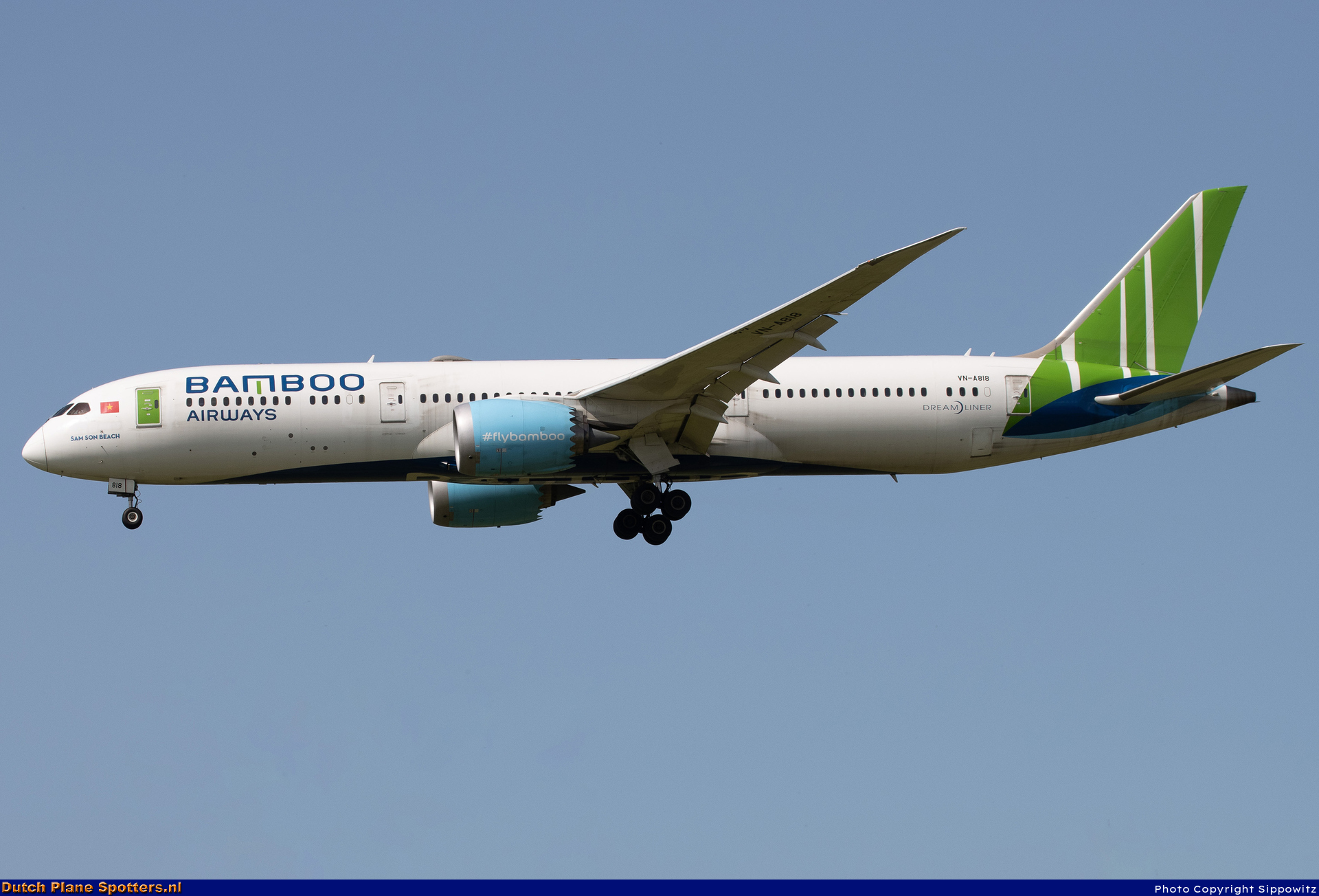 VN-A818 Boeing 787-9 Dreamliner Bamboo Airways by Sippowitz