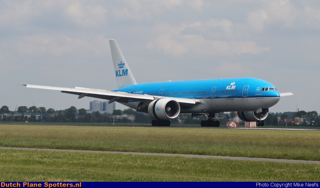 PH-BQC Boeing 777-200 KLM Royal Dutch Airlines by Mike Neefs