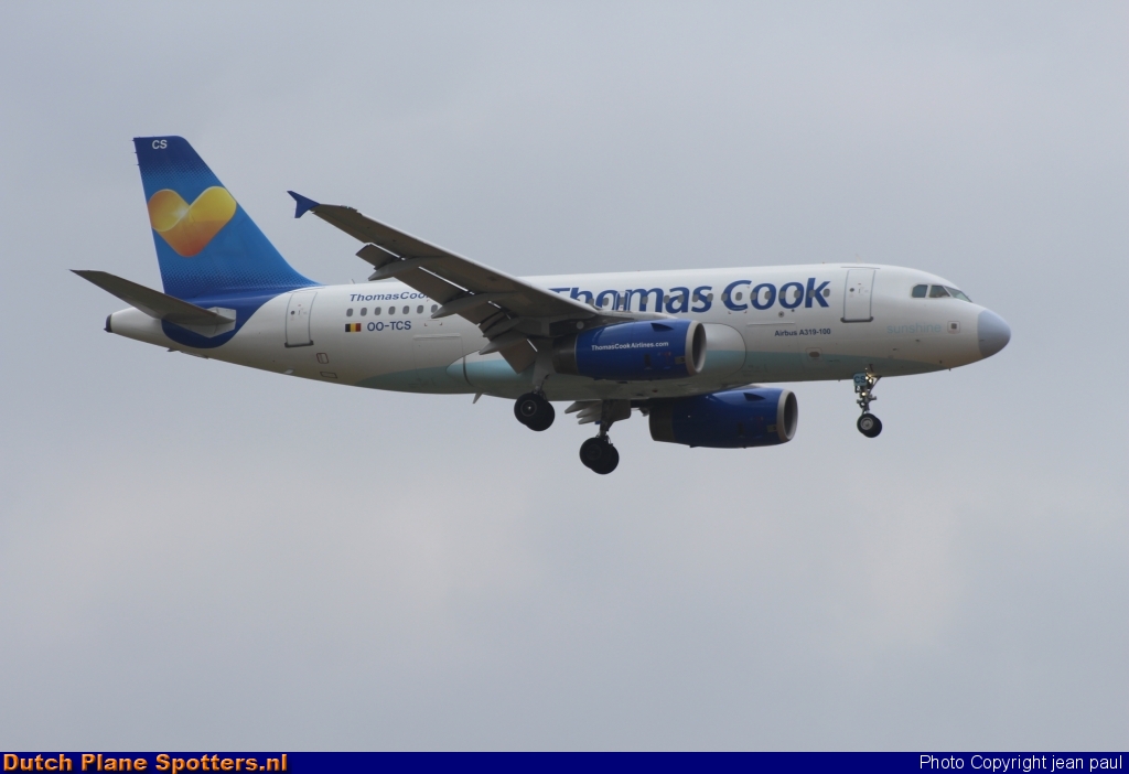 OO-TCS Airbus A319 Thomas Cook by jean paul