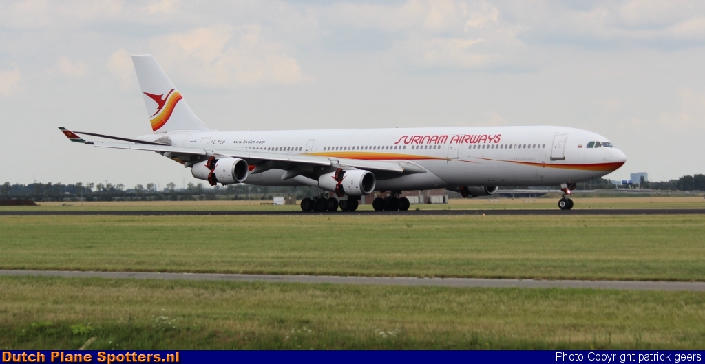 PZ-TCP Airbus A340-300 Surinam Airways by patrick geers