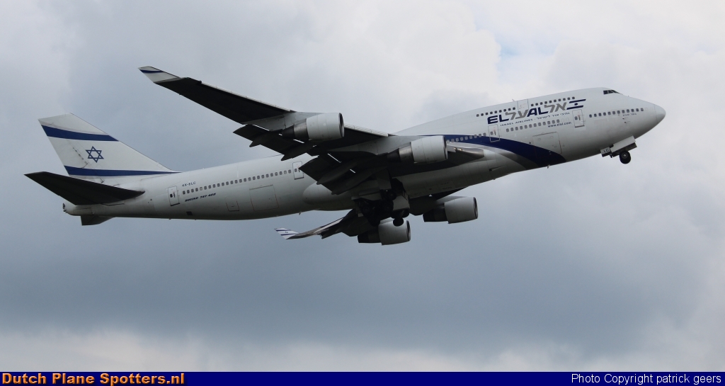 4X-ELC Boeing 747-400 El Al Israel Airlines by patrick geers