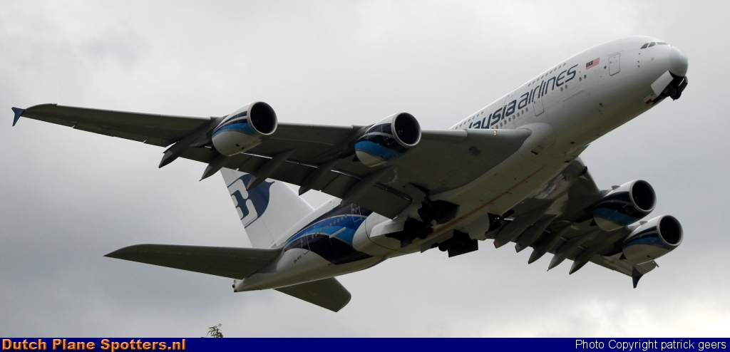 9M-MNC Airbus A380-800 Malaysia Airlines by patrick geers