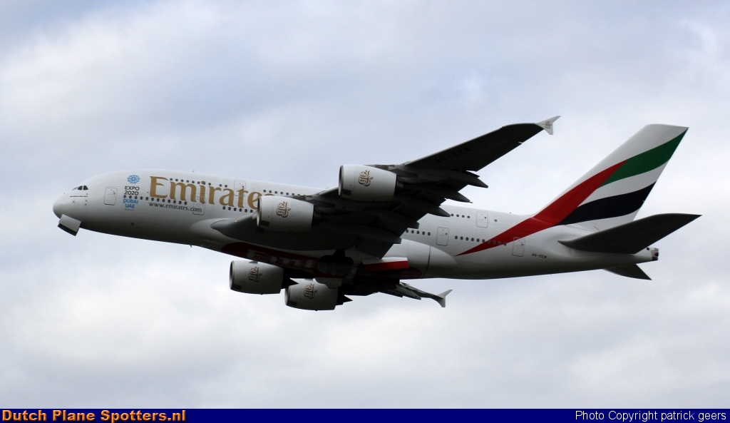 A6-EEW Airbus A380-800 Emirates by patrick geers